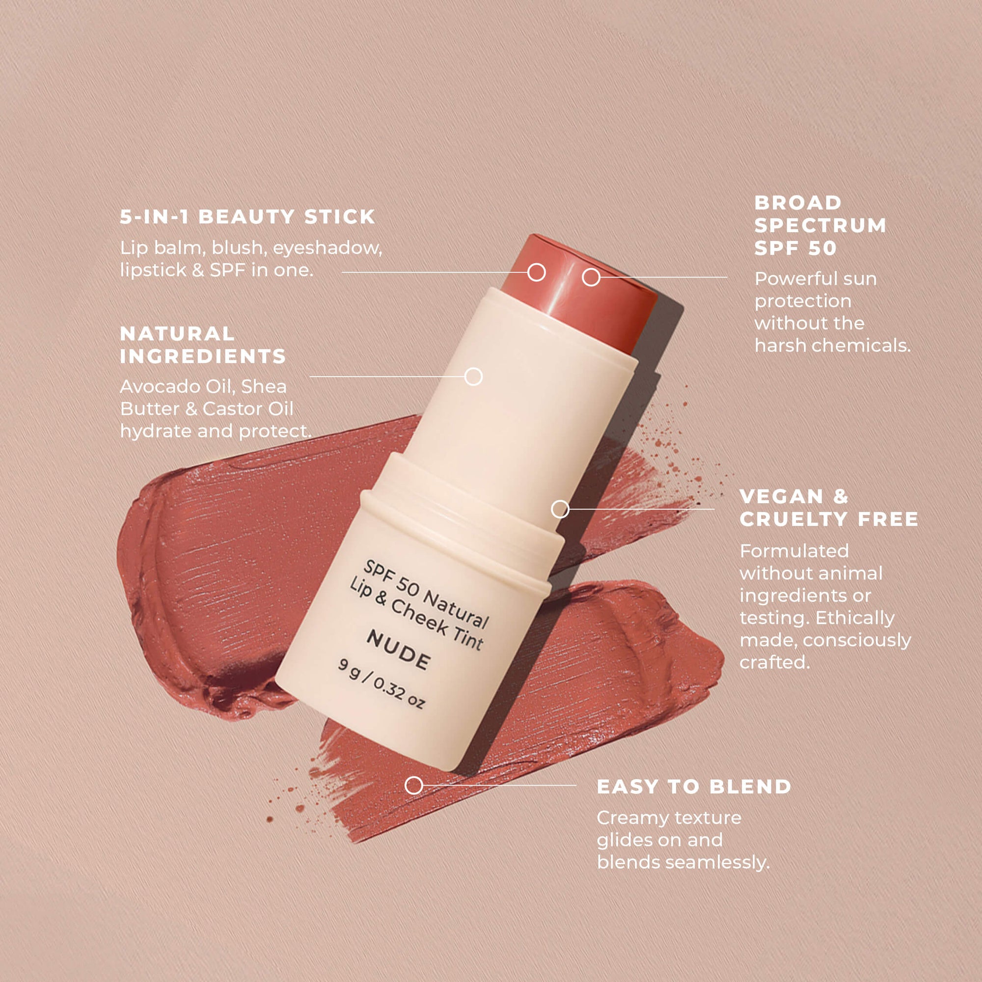 SPF 50 Natural Lip &amp; Cheek Tint