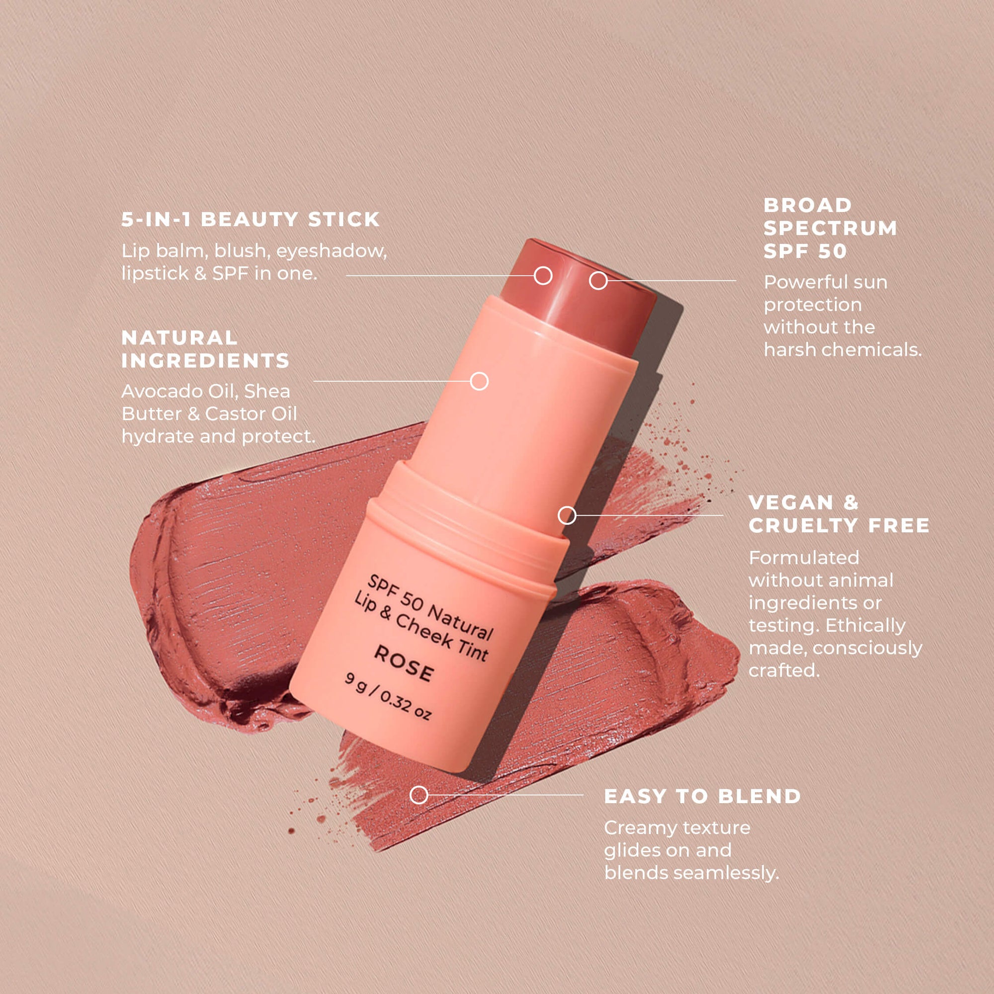SPF 50 Natural Lip &amp; Cheek Tint